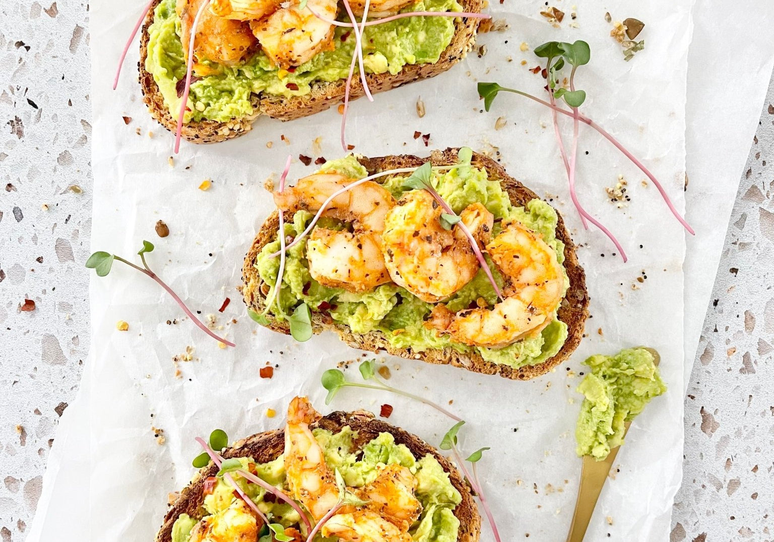 Shrimp Avocado Toast