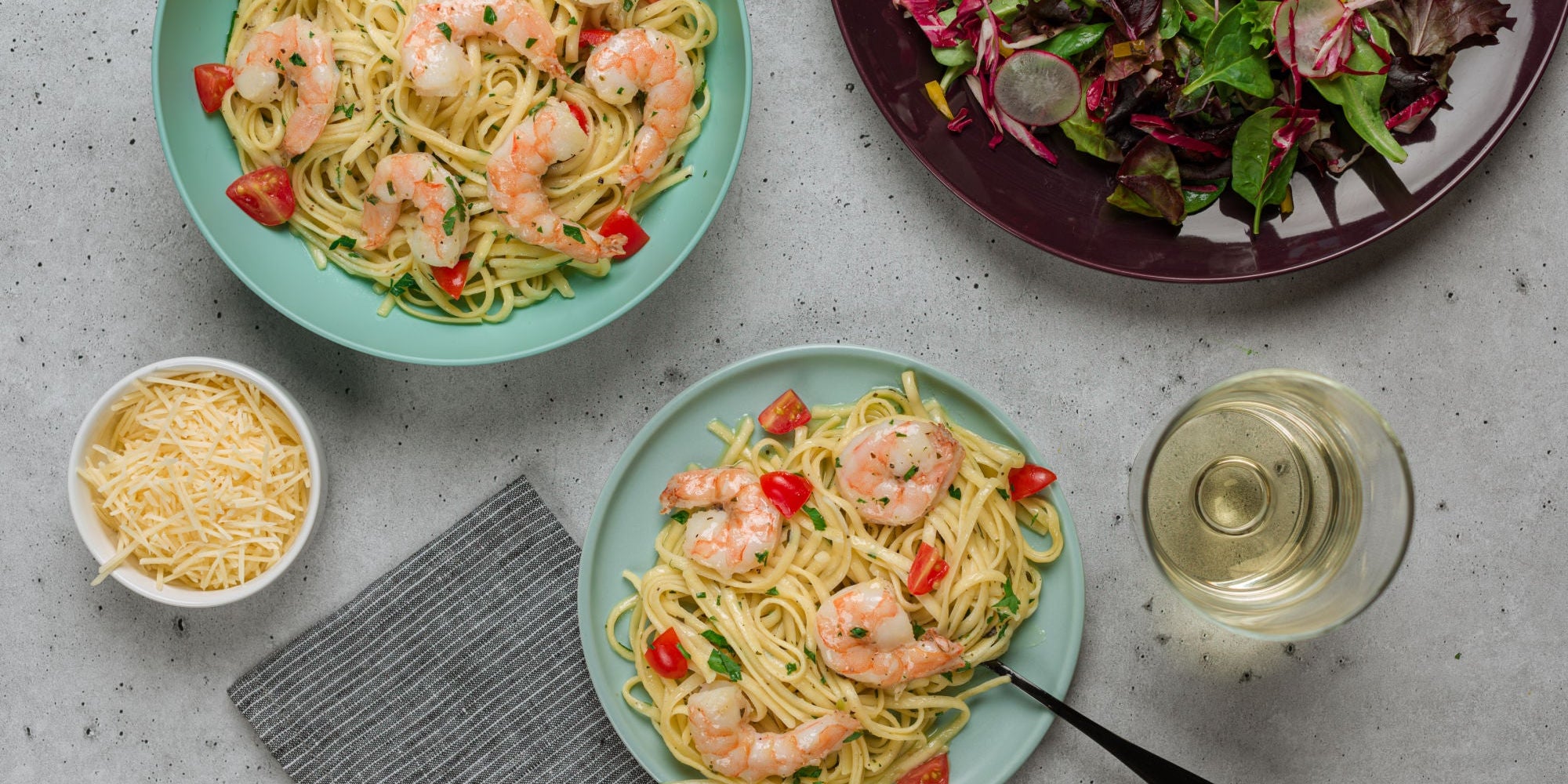 Garlic Shrimp Linguini - Prime Shrimp