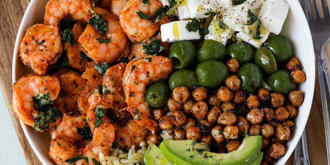 Spicy Chickpea Orzo Bowl - Prime Shrimp