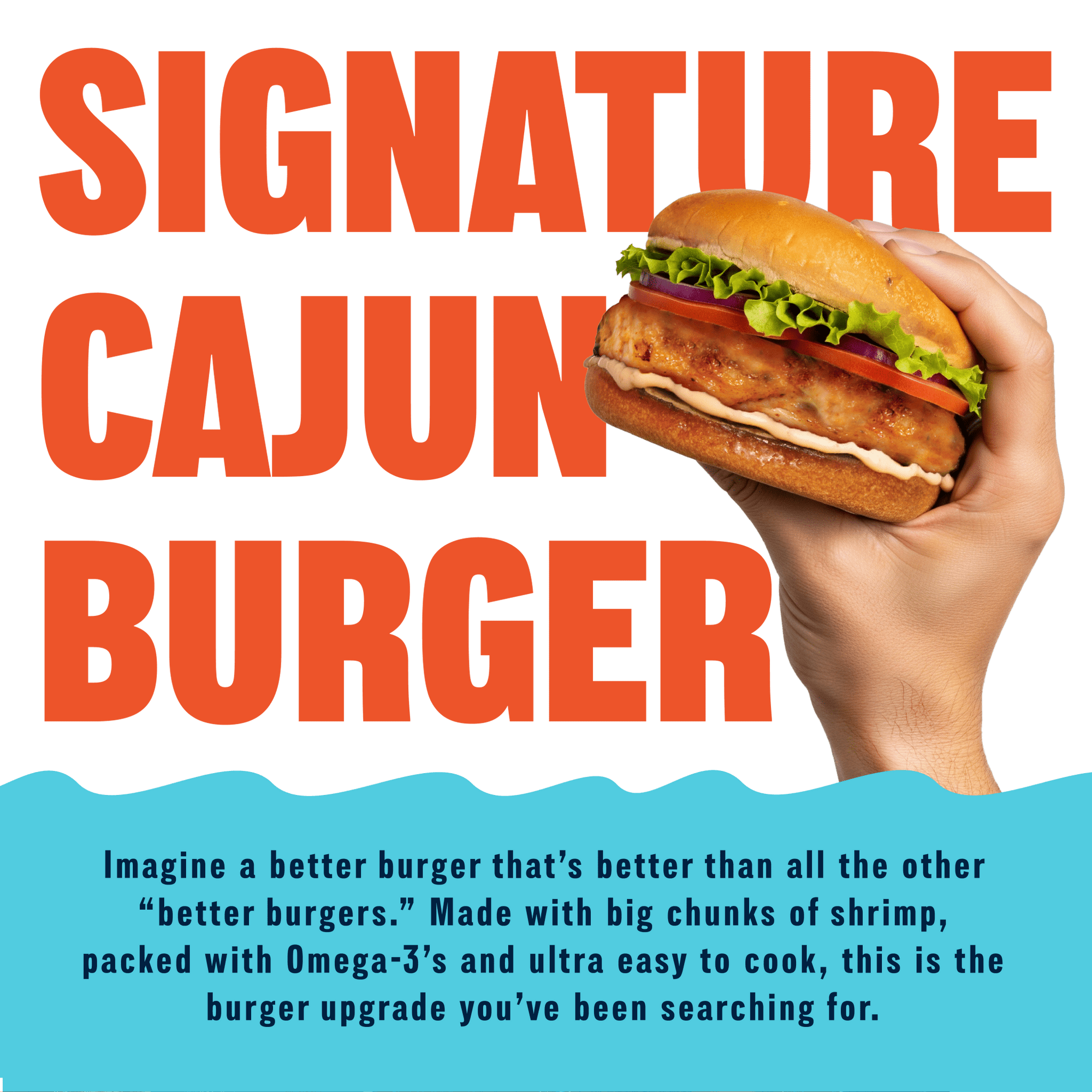 Signature Cajun Shrimp Burger