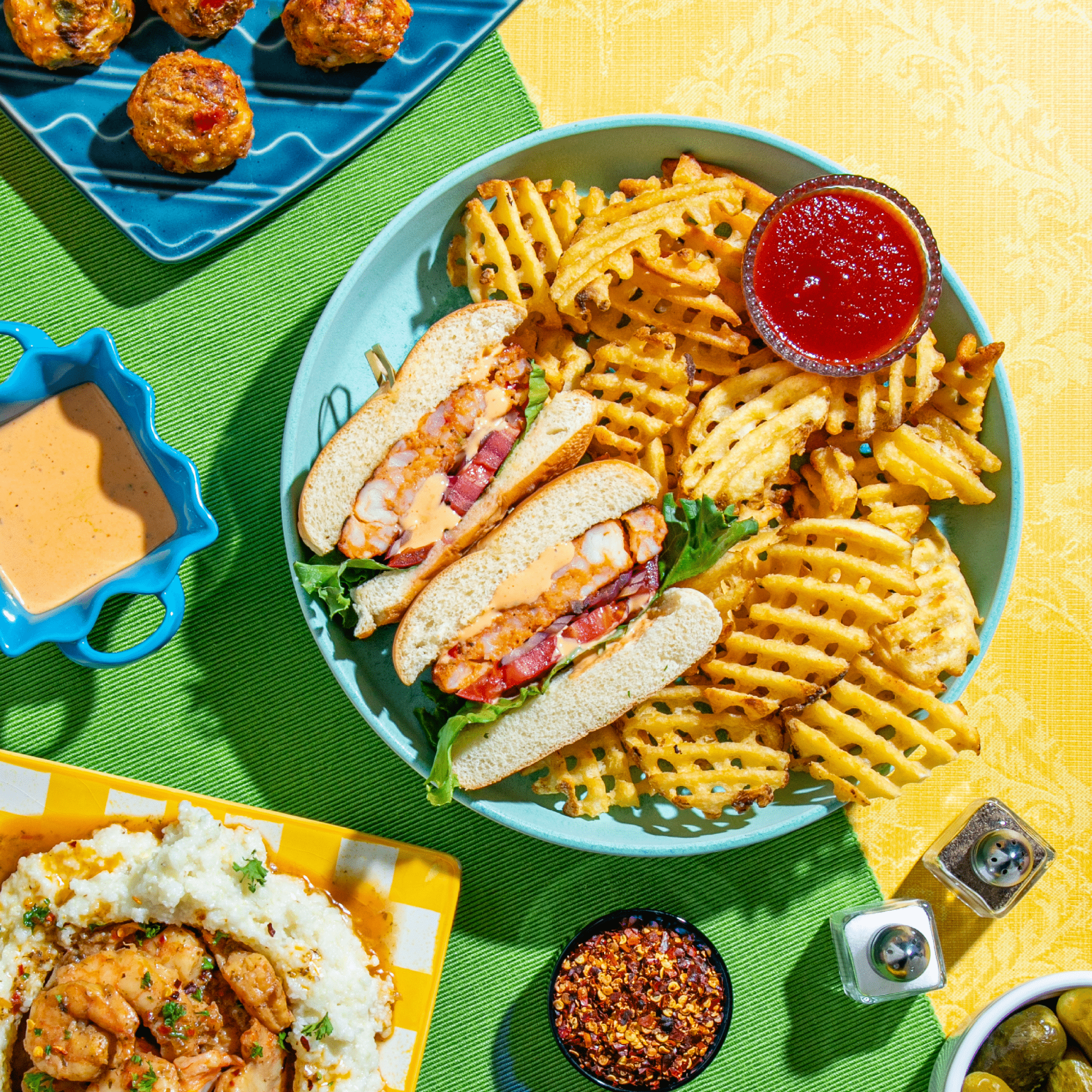 Signature Cajun Shrimp Burger