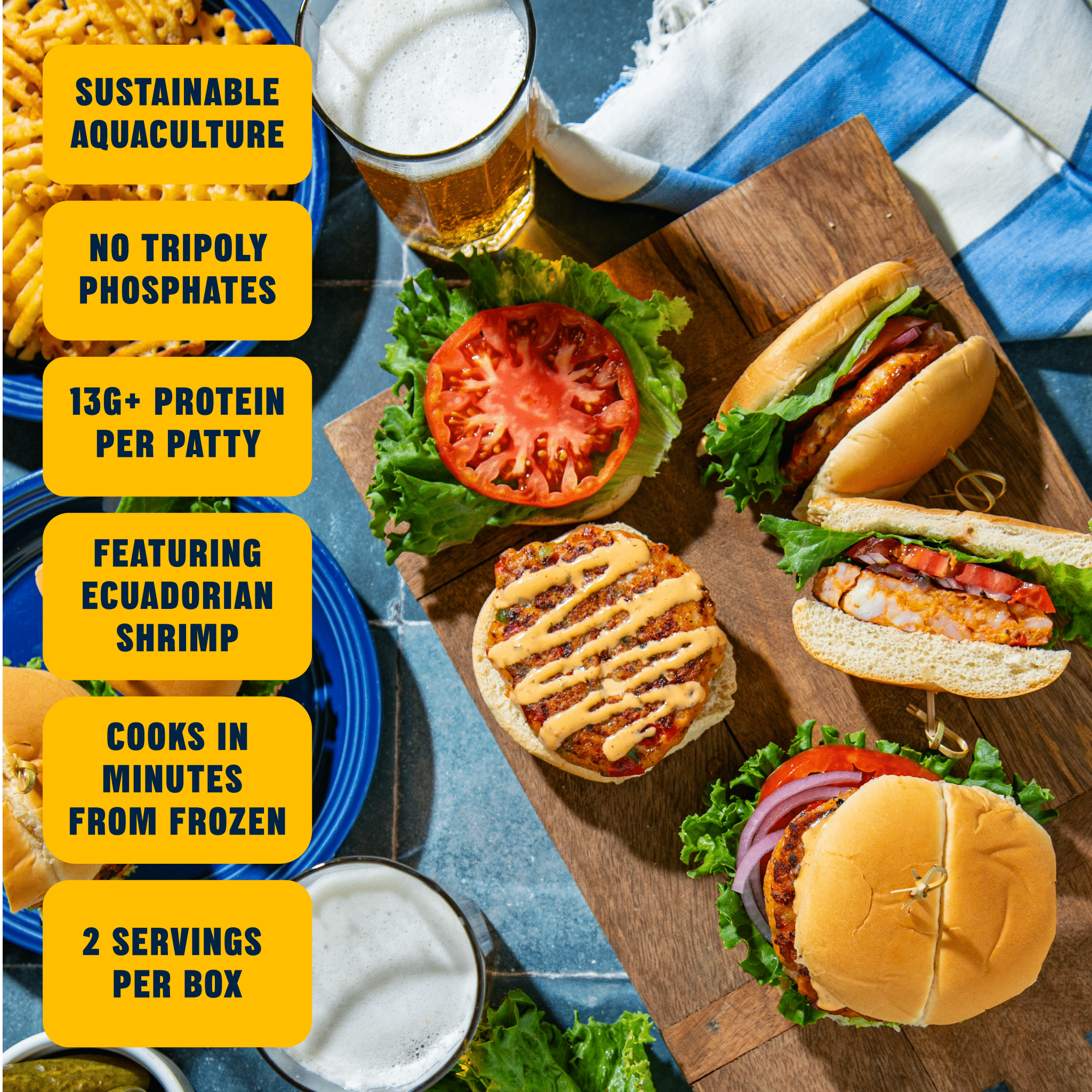 Signature Cajun Shrimp Burger