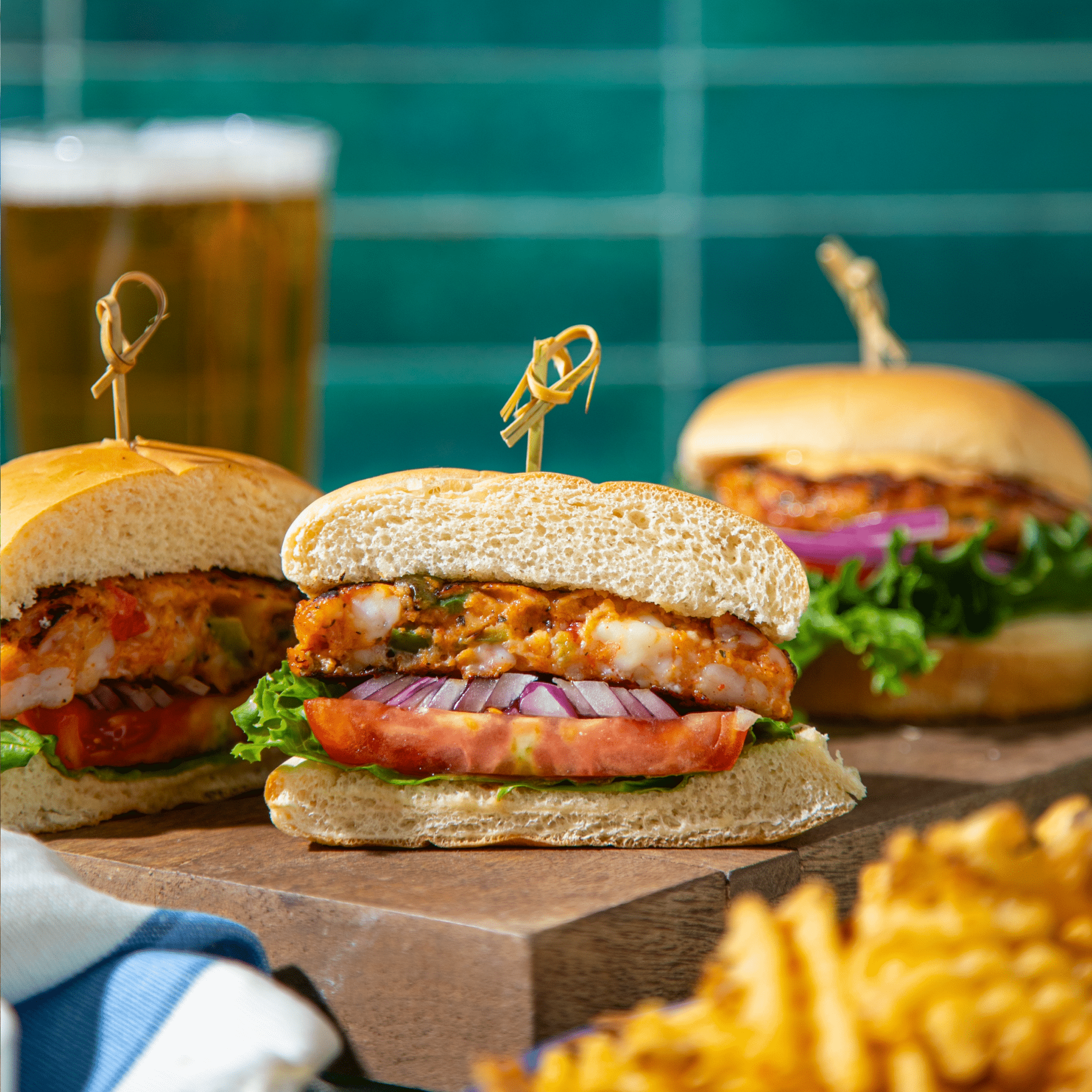 Signature Cajun Shrimp Burger