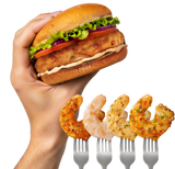Burgers + Shrimp and Sauce