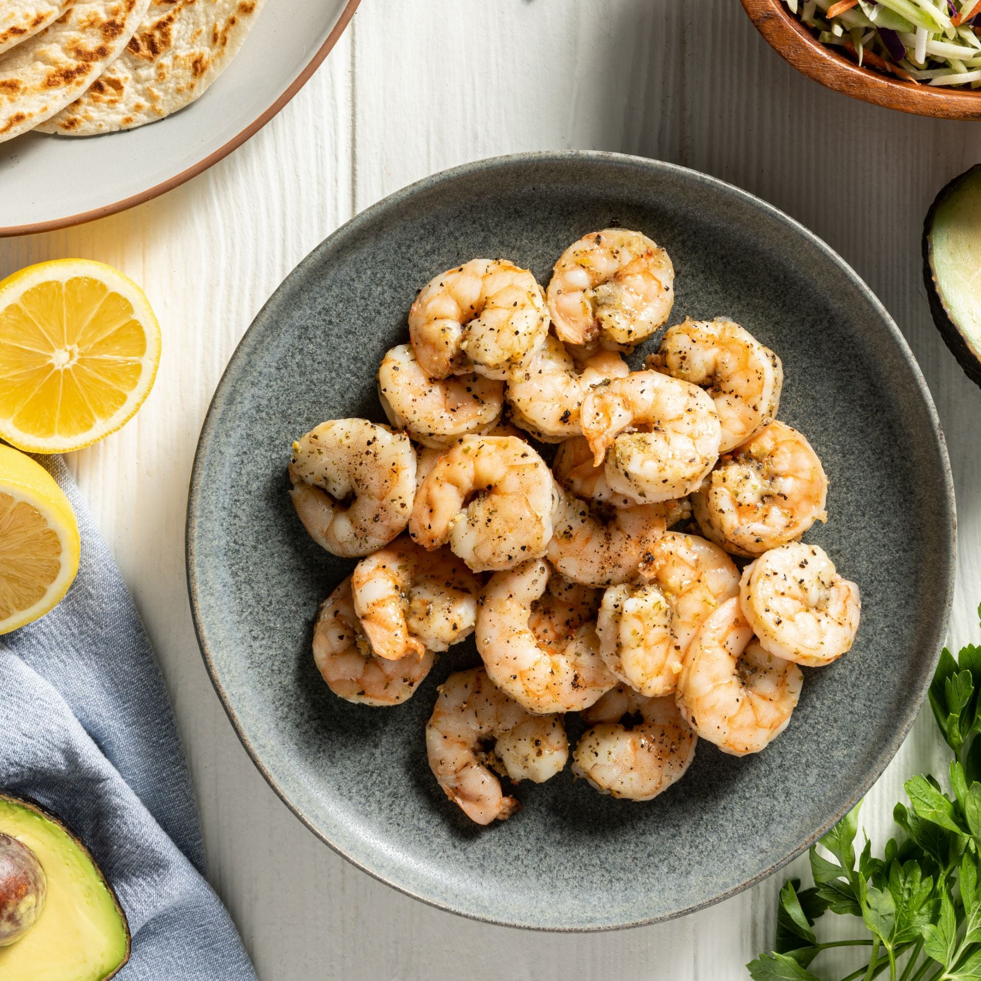 Lemon and Cracked Pepper Shrimp